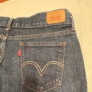 Levis 515 Boot Cut Jeans Dark Wash Denim Blue Mid Rise Womens 32x31